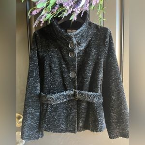 💝LA MAISON DE LA FAUSSE FOURRURE PARIS Faux Sheared fur Jacket Coat VINTAGE